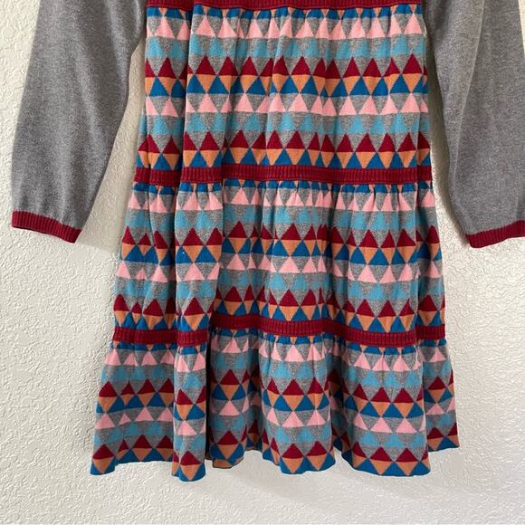 Hanna Andersson Girls Grey/Burgundy Winter Dress Size 8 - Picture 6 of 7